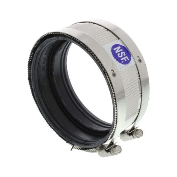 Fernco NH 44 4-Inch No Hub Coupling for PVC Pipe - Heavy Duty Cast Iron Replacement - Ideal for Plumbing, Drainage & Sewer Line Repairs