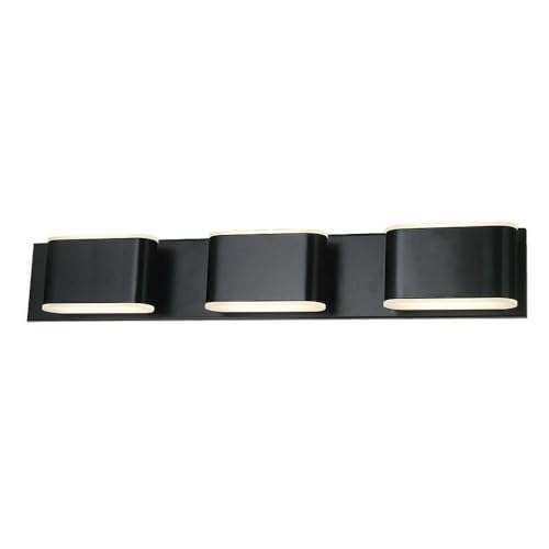 Modern LED Vanity Mirror with Touch Control - Bianca Collection Black Finish Bathroom Makeup Mirror for Dressing Table, Bedroom & Salon Use