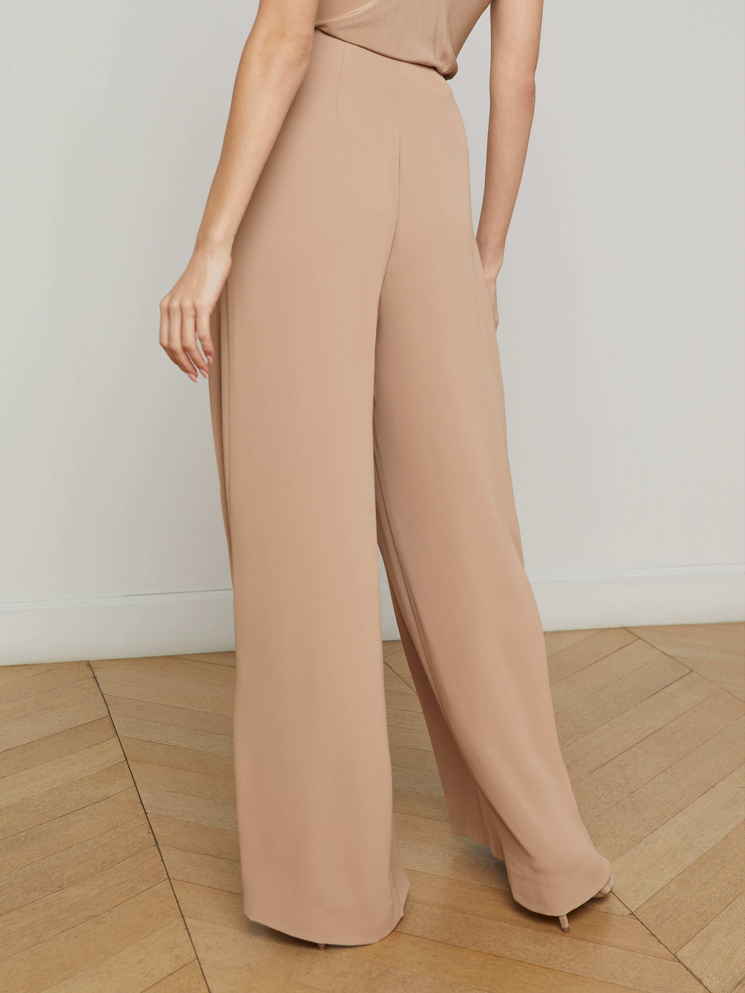 Nova Pleated Wide Leg Pants for Women - High Waisted Flowy Trousers with Pockets | Office Wear, Casual Outfits & Travel Comfort