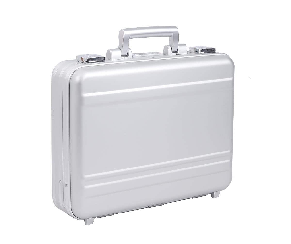 TSA Approved 16.5 Inch Aluminum Security Briefcase with Combination Lock - Portable Metal Cash Box for Travel & Business (Fits 14