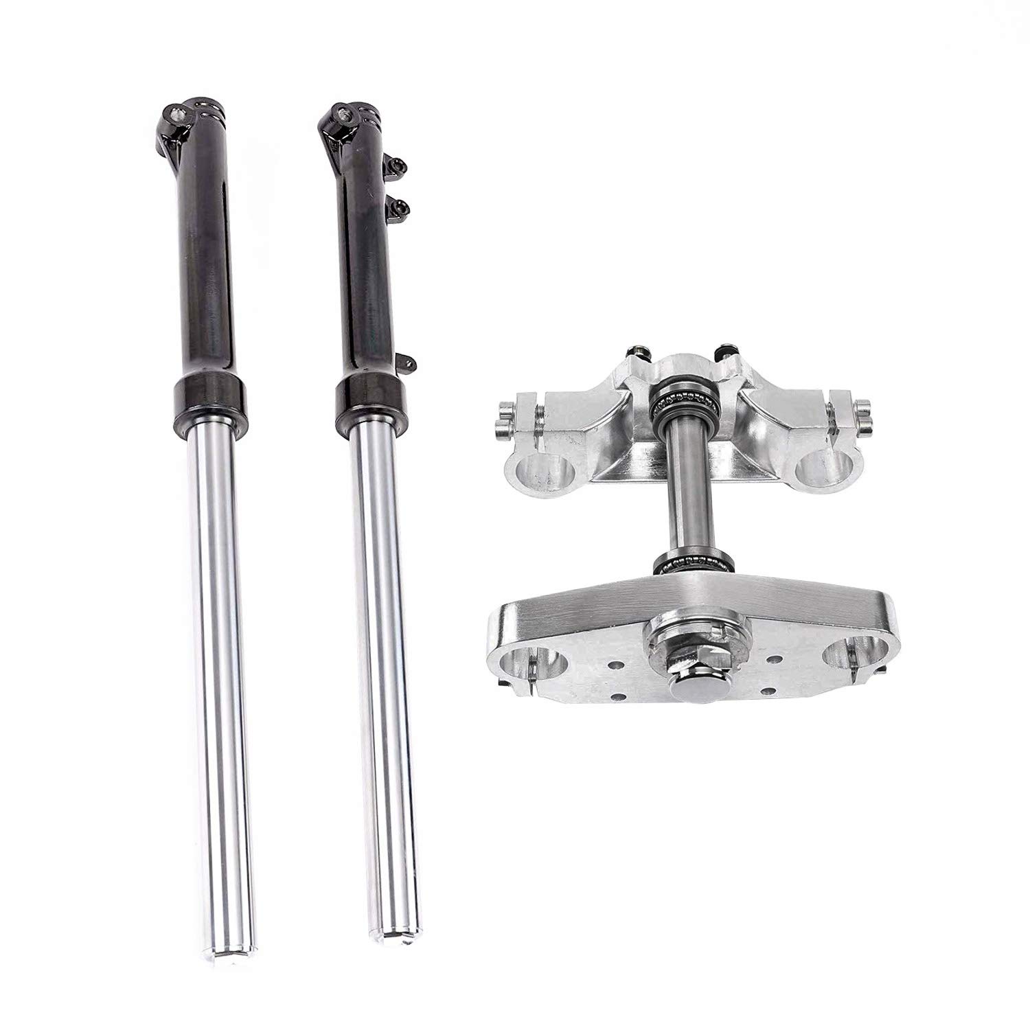 Premium Front Fork Suspension Shock Absorber & Triple Tree Mount Clamps for Thumpster Dirt Bike - Off-Road Racing & Trail Riding Accessories