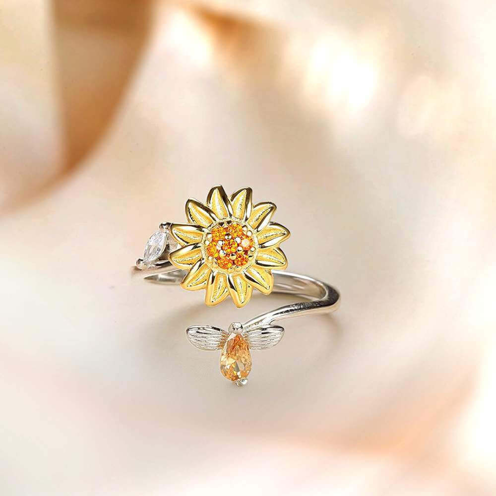 You're My Sunshine Spinning Anxiety Relief Fidget Ring for Stress & Focus - A336 | Perfect for ADHD, Anxiety, and Office Work