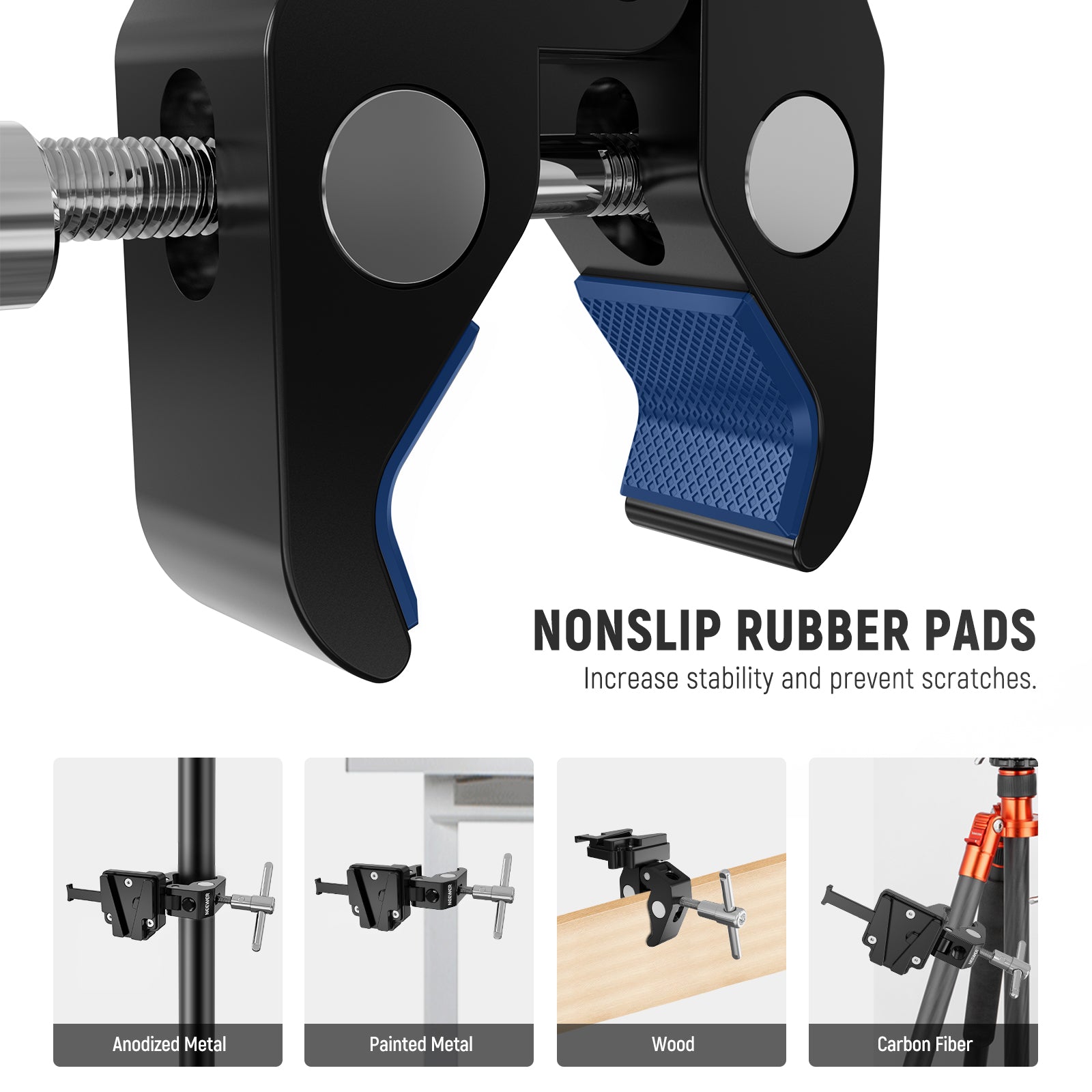 NEEWER PS006 Mini V Mount Battery Plate with Super Crab Clamp - Compact Power Solution for DSLR Cameras, Video Lights & Portable Devices - Perfect for On-the-Go Filmmaking & Photography