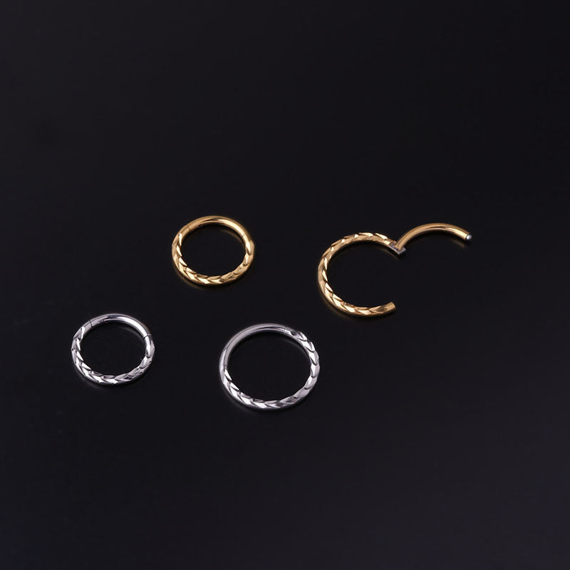 16G Minimalist Surgical Steel Plaid Nose Ring - Hypoallergenic Body Jewelry for Women | Perfect for Everyday Wear, Piercing Healing & Fashion Accessories