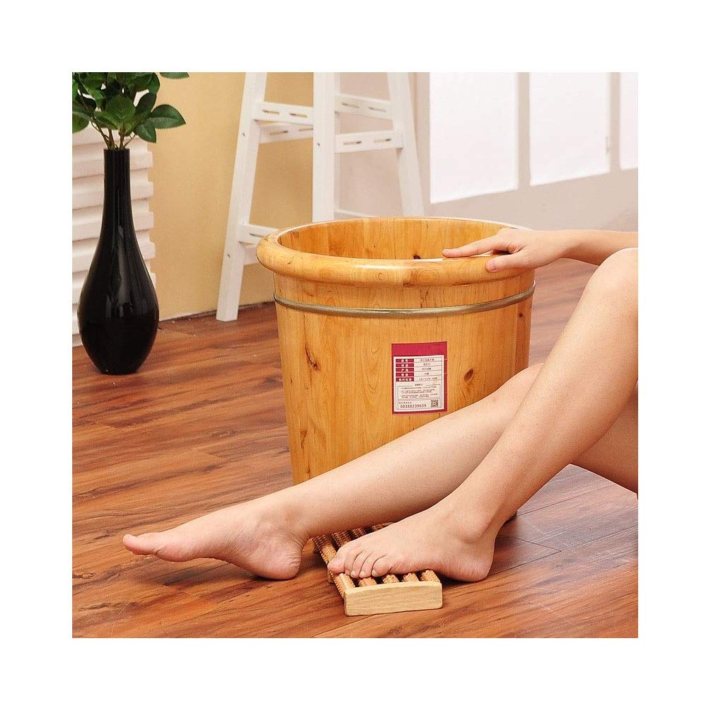 Premium Solid Wood Foot Bath Tub - High-Quality Sauna Accessory for Relaxing Foot Soak & Massage | Perfect for Home Spa, Pedicure Care, and Stress Relief