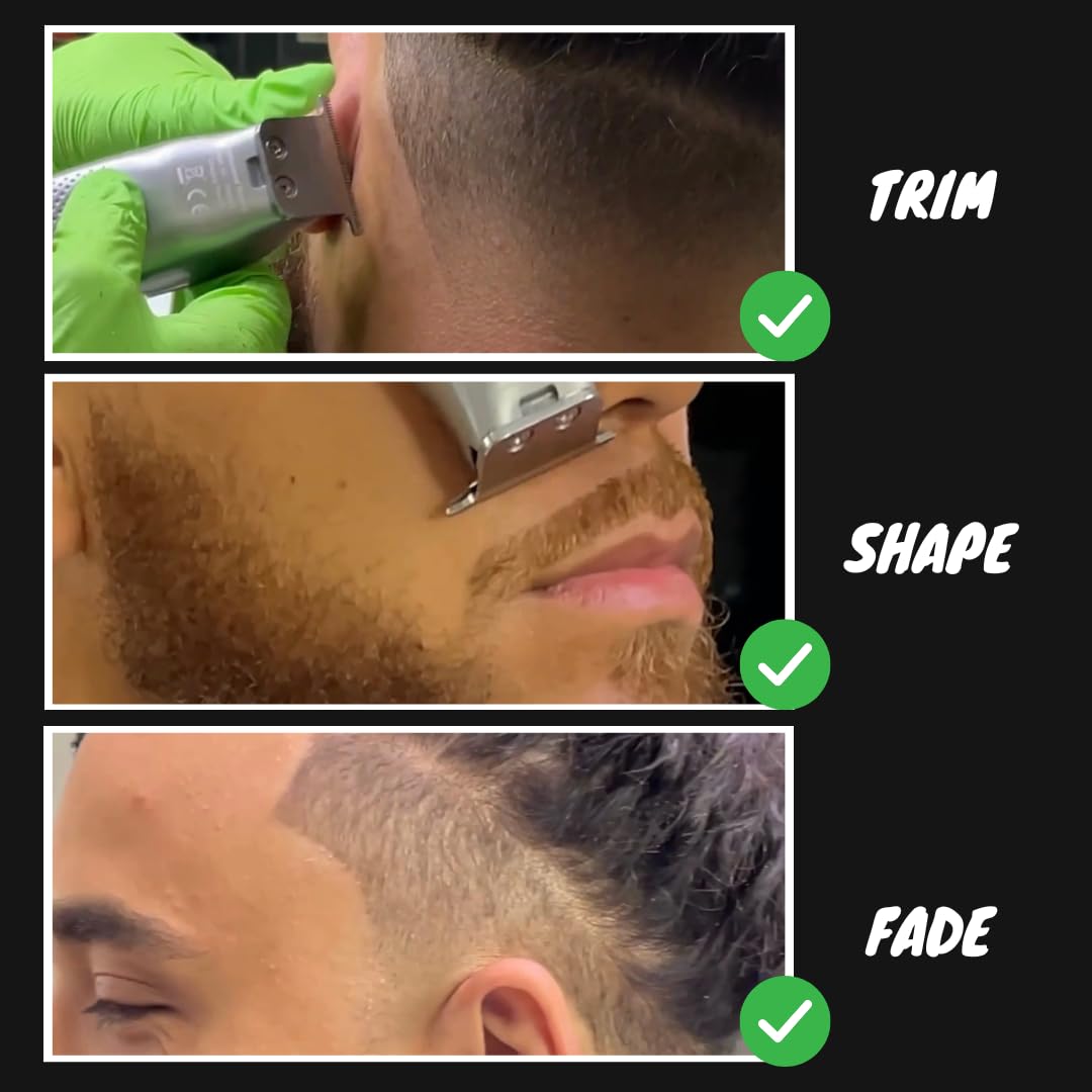 Royal Clips Hair and Beard Fade Kit 2.0 – Professional Men's Hair Clipper, Trimmer & Foil Shaver Set with 10 Guide Combs & 5-Hour Battery – Barber & Home Grooming Kit for Fades, Buzz Cuts & Styling – Silver