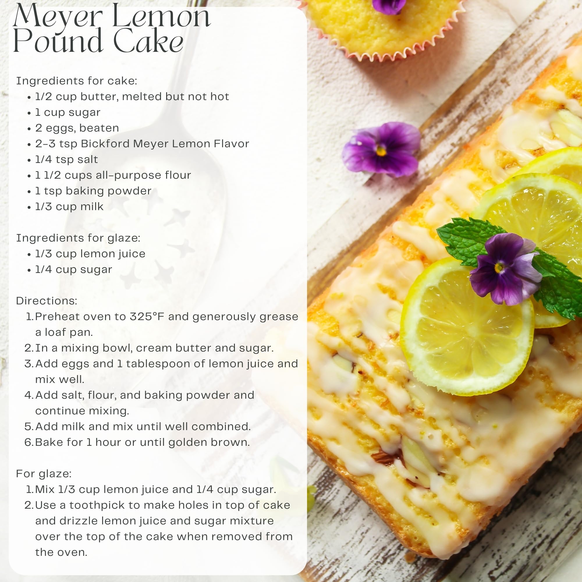 Bickford 4X Meyer Lemon Extract - Gluten Free, Kosher, Vegan, No Sugar Added - 1 Gallon Bulk for Baking, Cooking & Beverages - Perfect for Cakes, Cookies, Cocktails & Desserts