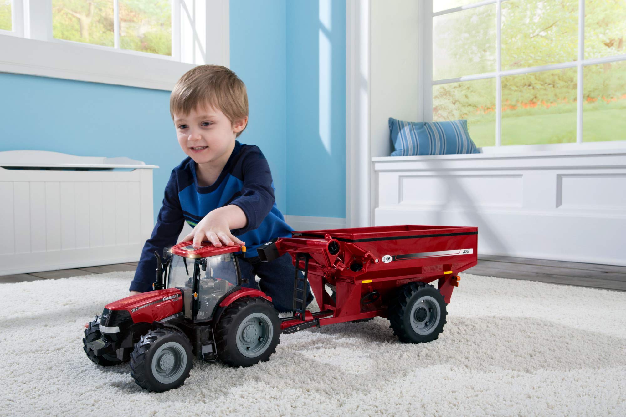 ERTL Big Farm Tractor Toy - Realistic Red Die-Cast Tractor for Kids & Collectors - Perfect for Farm Playsets, Pretend Play & Display Collections