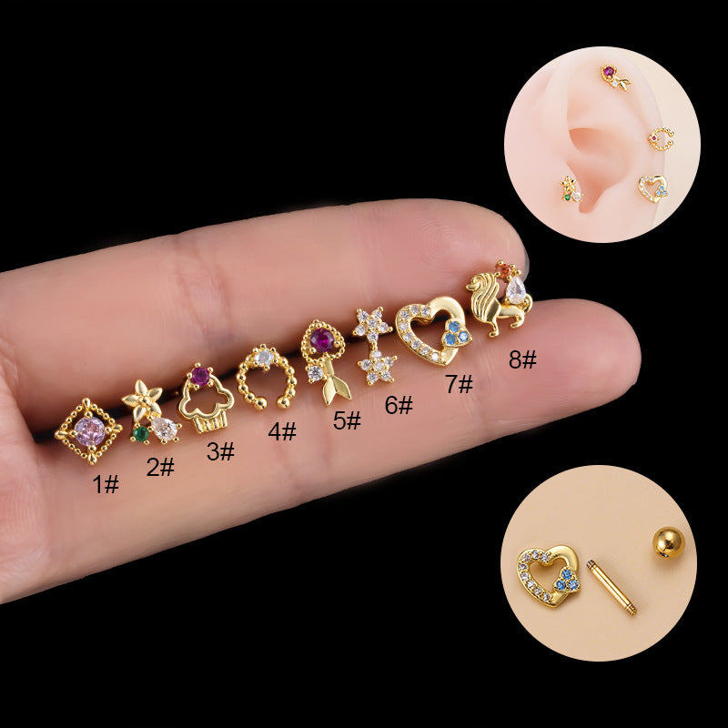 16G Surgical Steel Cartilage Earrings - Tiny Conch Earrings with Ball Back | Hypoallergenic & Comfortable for Daily Wear | Perfect for Piercing, Healing & Style