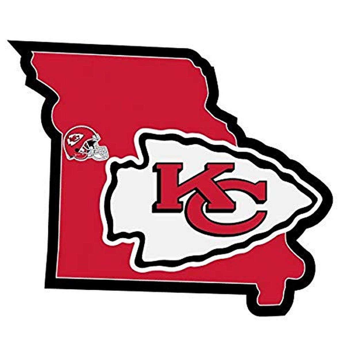 Siskiyou NFL Unisex Home State Decal Sticker - Team Pride Vinyl Decal for Cars, Laptops, Windows - Perfect for Football Fans & Home Decor