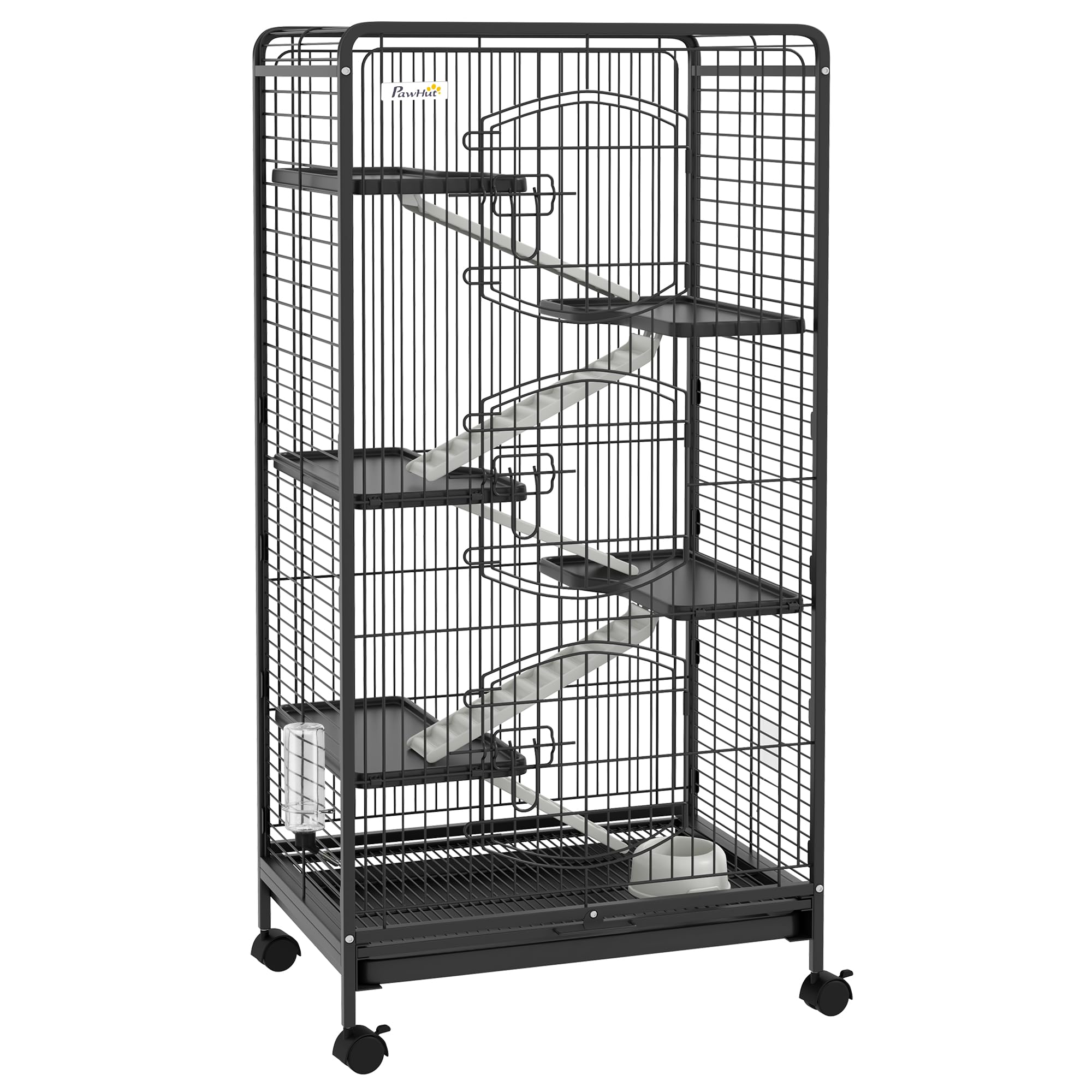 PawHut 6-Tier Small Animal Cage for Dwarf Rabbits, Chinchillas & Ferrets - 52
