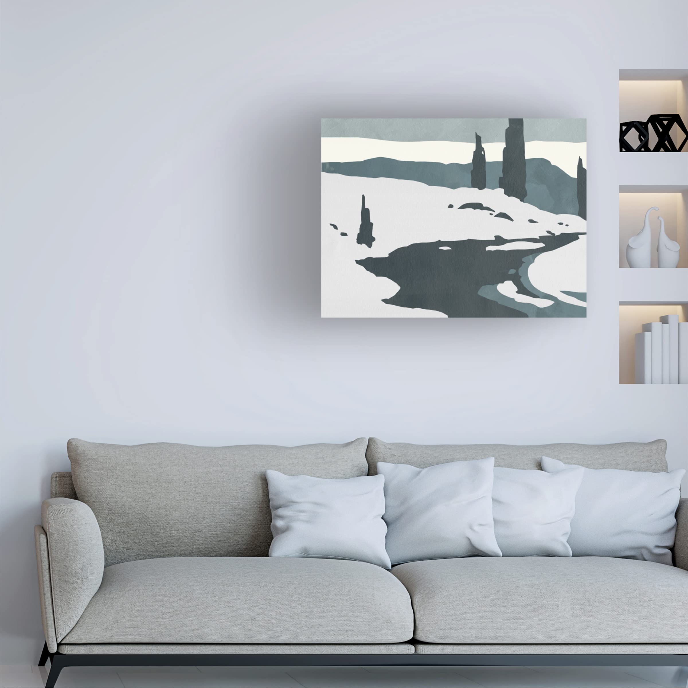 Jacob Green 'Cutter Island II' Canvas Wall Art Print - Modern Landscape Painting for Living Room, Bedroom & Office Decor | Trademark Fine Art Collection
