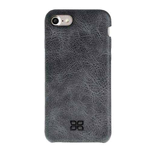 BOULETTA Premium Genuine Leather Snap-On Case for iPhone SE 2020/2022, iPhone 8 & iPhone 7 - Slim Full Cover Protection (Gray) | Perfect for Business, Travel & Everyday Use