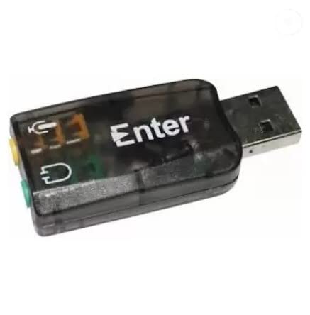USB Sound Card External Audio Adapter (Grey) - Plug & Play for PC, Laptop, Gaming, Streaming & Music Production