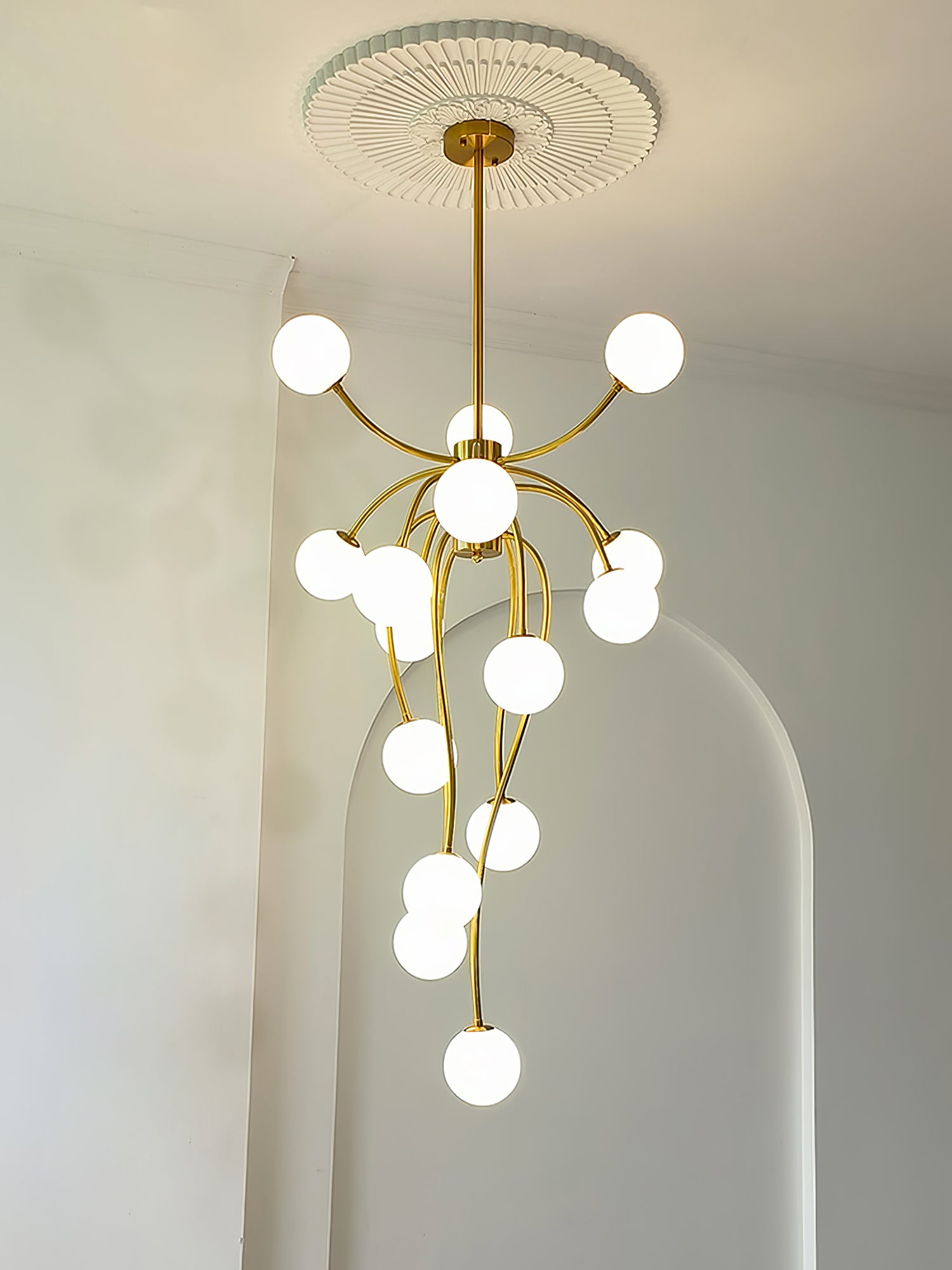 Caroline Chandelier - Elegant Crystal Ceiling Light Fixture for Dining Room, Bedroom & Living Room | Modern Home Decor Lighting
