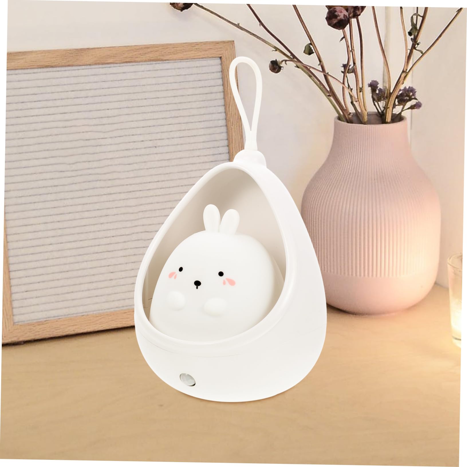 UPKOCH Cute Rabbit Night Light - Rechargeable LED Bedside Lamp for Kids, Nursery, Bedroom | Soft Glow Nightlight for Baby, Children, Home Decor & Relaxation