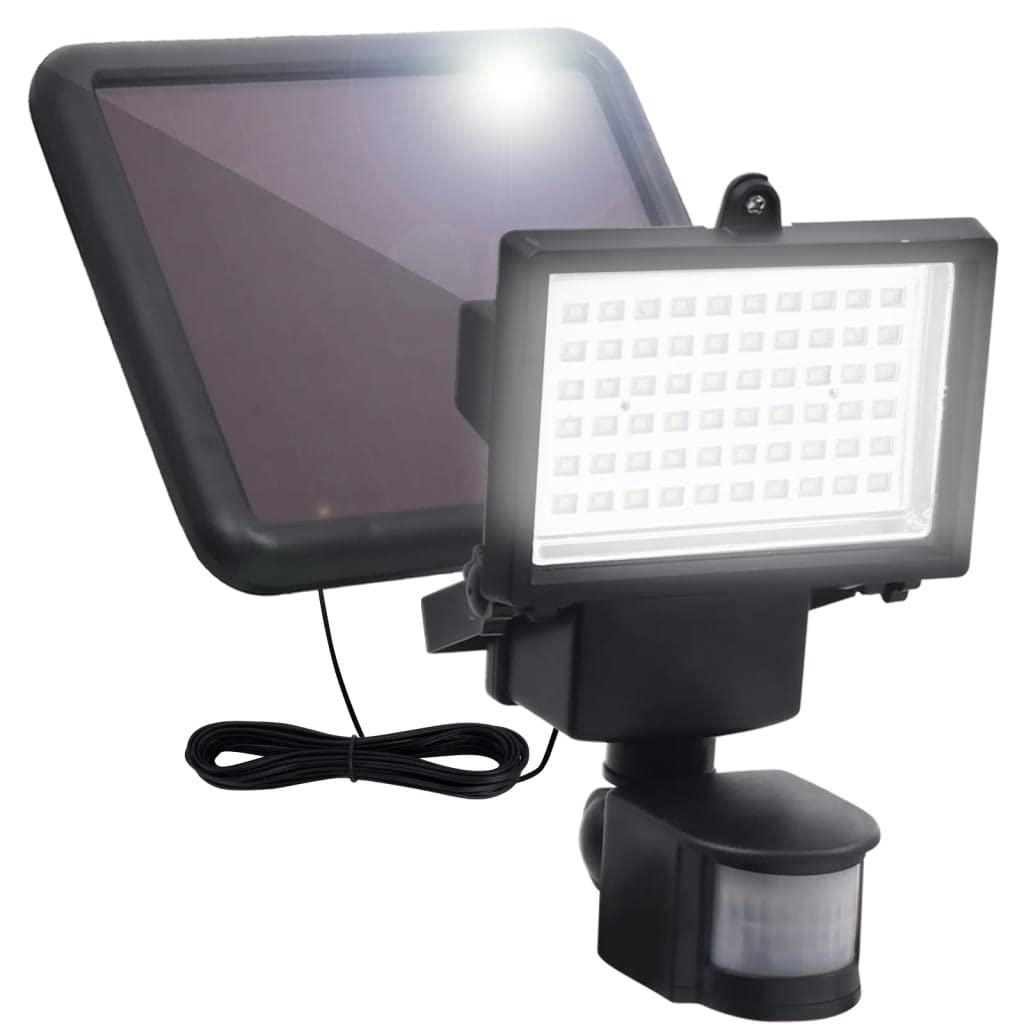 SKM Solar Powered LED Spotlight with Motion Sensor - Outdoor Garden Lighting for Pathways, Patios, and Security - Weatherproof Black Landscape Light