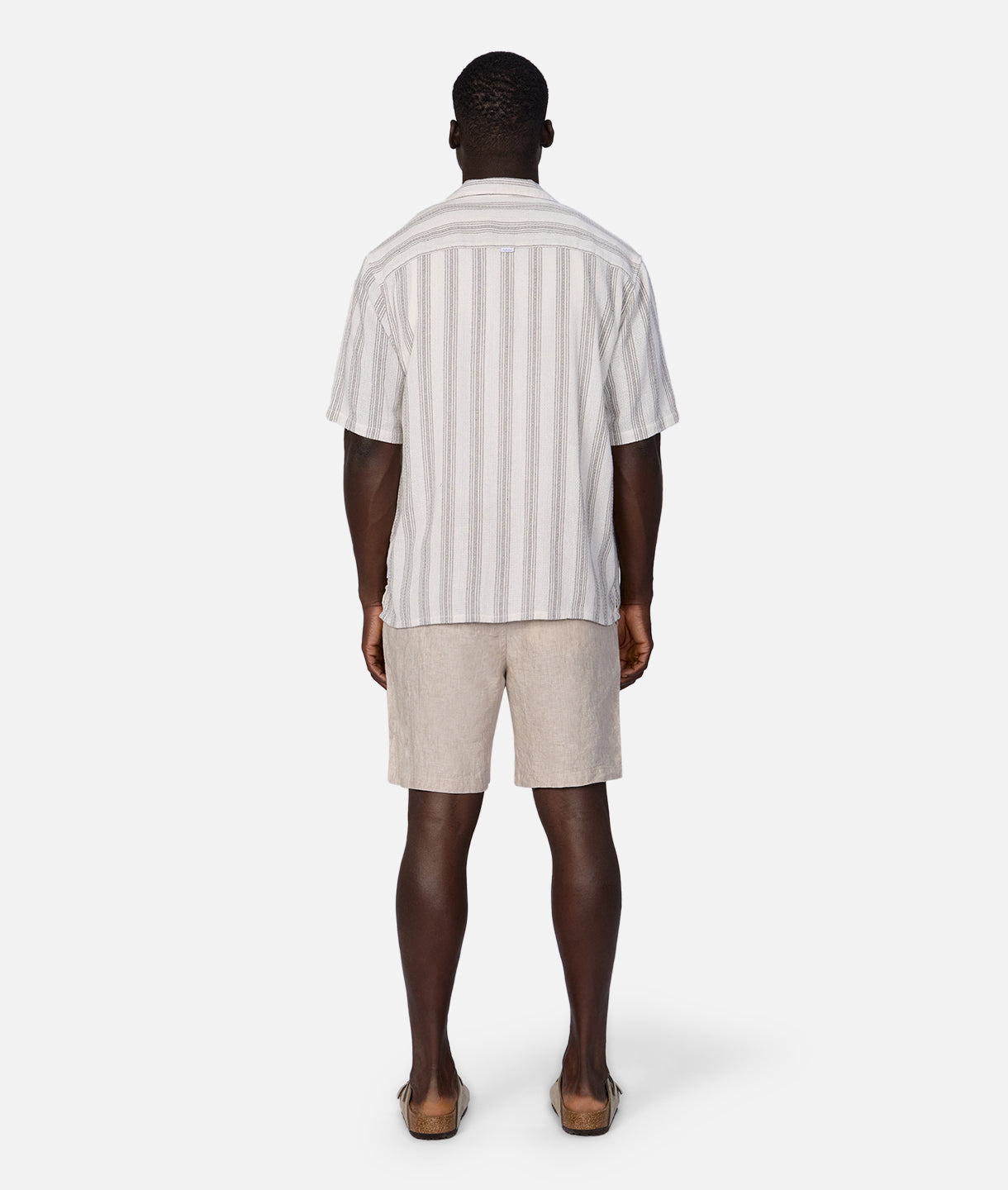 Granada Short Sleeve Shirt for Men - Breathable Cotton Casual Button Down Shirt in Off White & Stone Colors | Perfect for Summer Outfits, Beach Wear and Office Casual Style