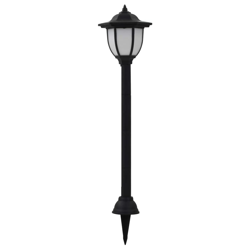 CHARMMA 6-Pack Outdoor Solar LED Lights - Waterproof Black Garden Pathway Lighting for Patio, Yard, and Walkway