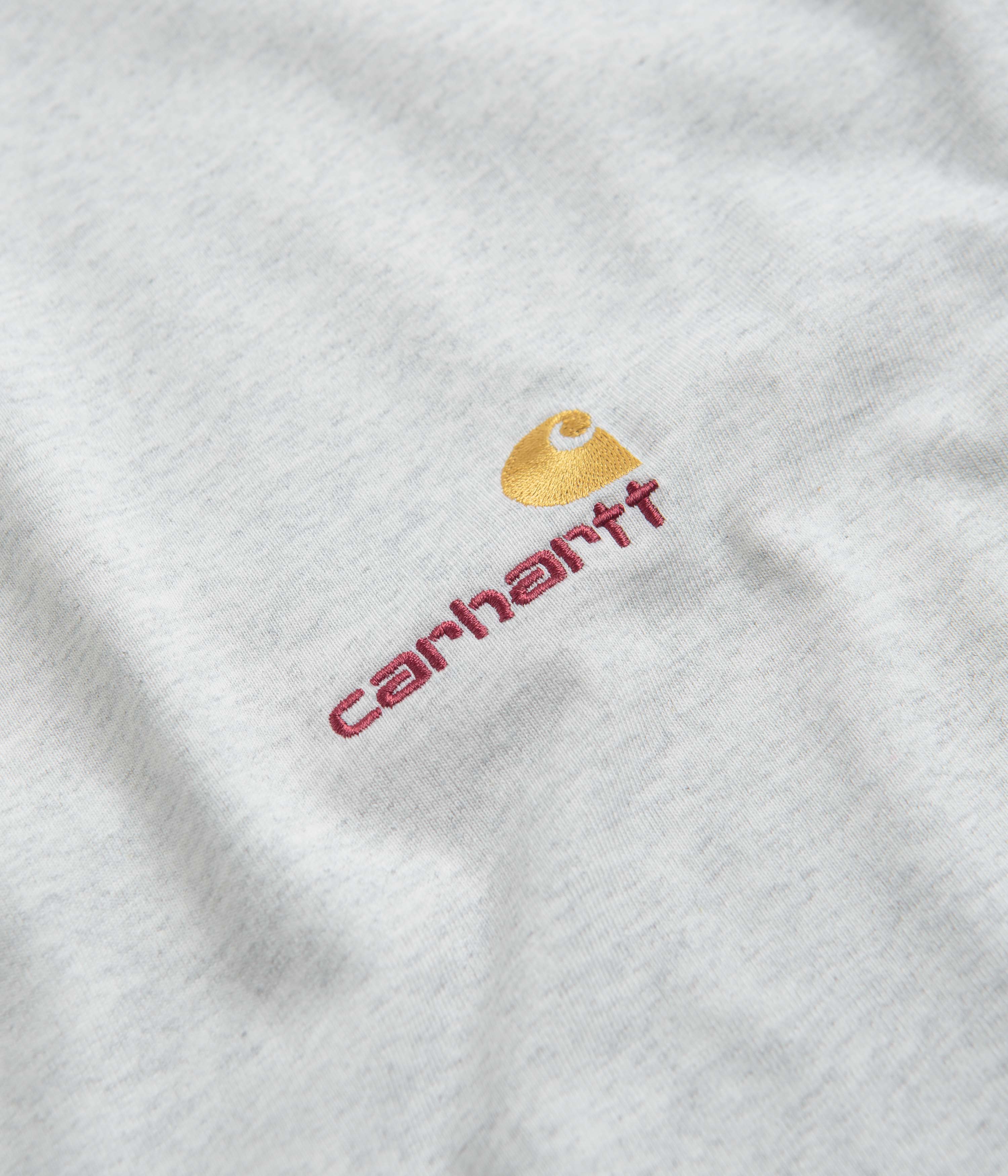 Carhartt American Script T-Shirt for Men - Comfortable Cotton Ash Heather Tee - Casual Wear & Workwear for Everyday Use