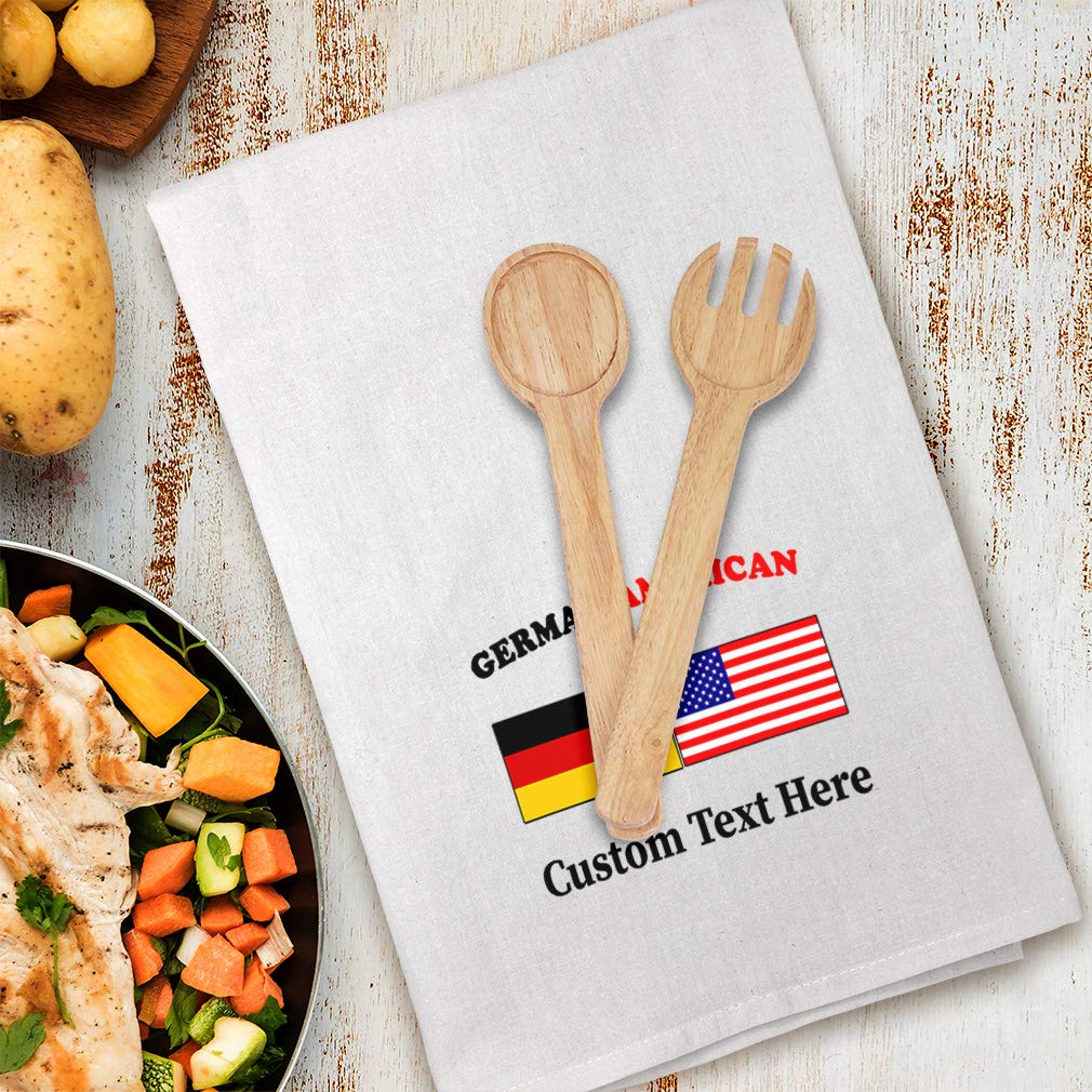 Custom Printed Kitchen Towels with German & American Flags - Stylish Dish Towels for Decor & Cleaning - Perfect for Home, Kitchen, and Patriotic Gift Giving