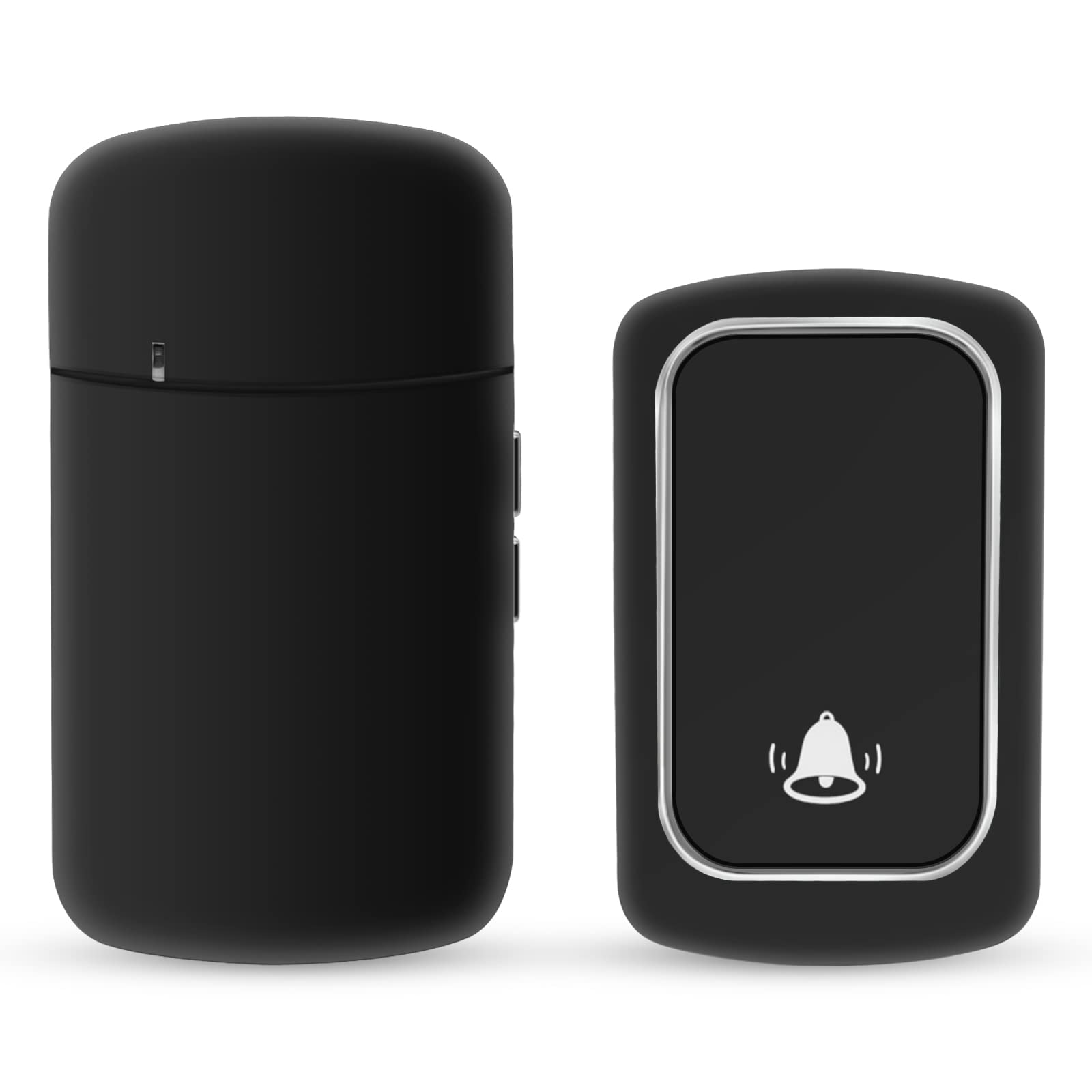 Yourade Wireless Doorbell - Waterproof, Self-Powered, No Battery Needed, 500ft Range with 38 Melodies & LED Flash - Ideal for Homes, Apartments, Offices (Includes 1 Push Button & 1 Plug-in Receiver)