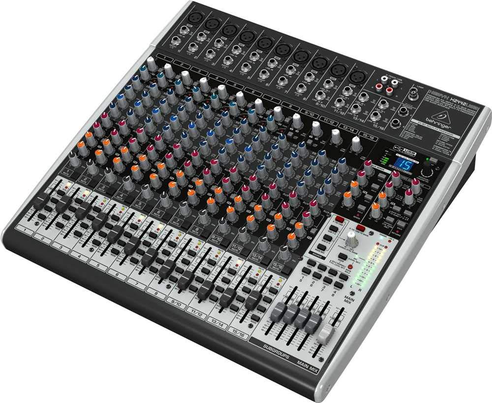 Behringer XENYX X2442USB Premium 24-Input Mixer Audio Interface with USB for Live Sound, Recording Studio & Podcasting