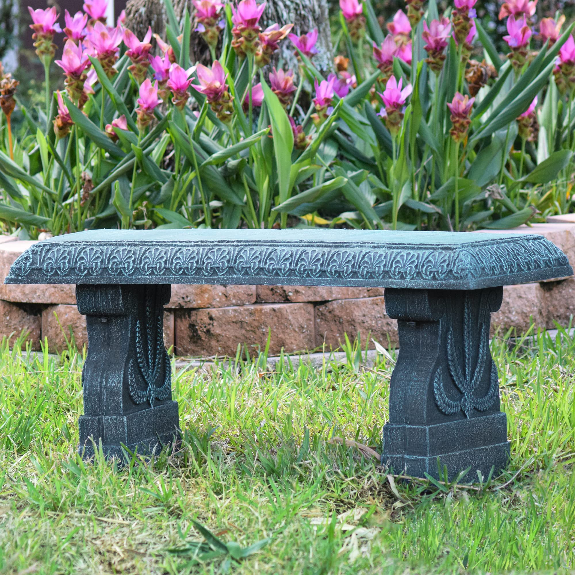 **Arcadia Garden Products Fiberclay Garden Bench – Weather-Resistant Outdoor Bench for Patio, Front Porch, Park & Garden Decor – Perfect for Relaxing, Entertaining & Enhancing Outdoor Spaces**