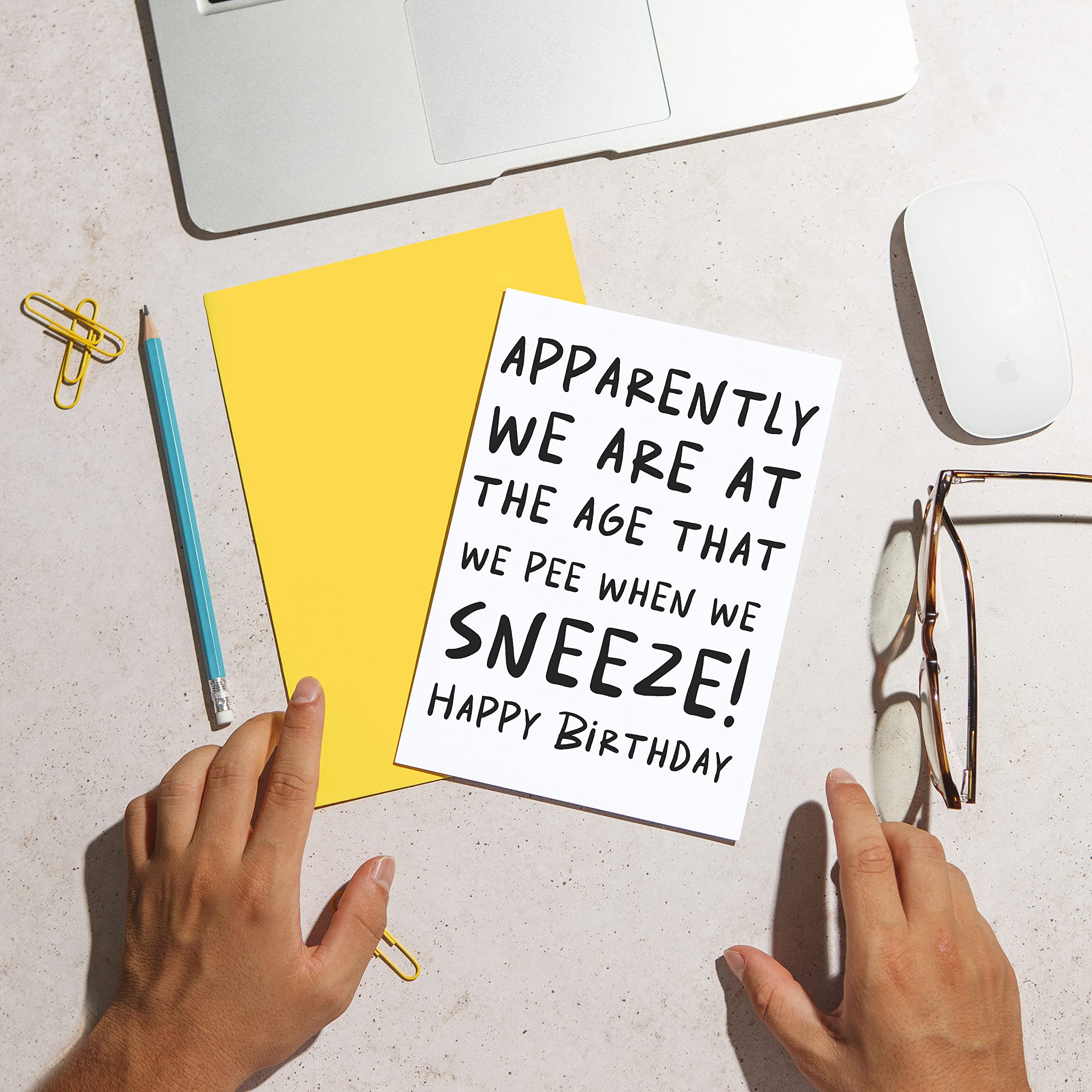 Huxters Funny Birthday Card - A5 Happy Birthday Card for Her, Him, Friends & Family - Blank Inside - Perfect Gift for Women, Men, Colleagues - Great for Birthdays, Anniversaries & Special Occasions (Sneeze Design)