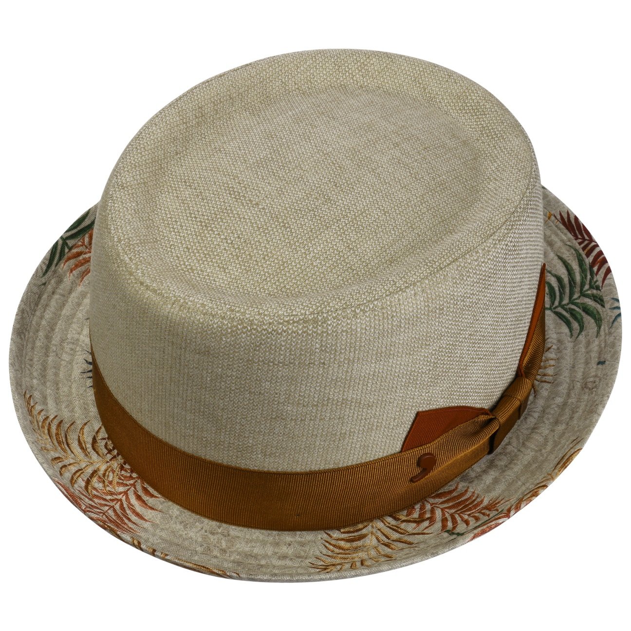 Denvio Pork Pie Linen Hat for Men & Women | Alfonso D'Este Summer Sun Hat | Breathable Lightweight Linen Fedora | Perfect for Beach, Outdoor, Travel & Casual Wear