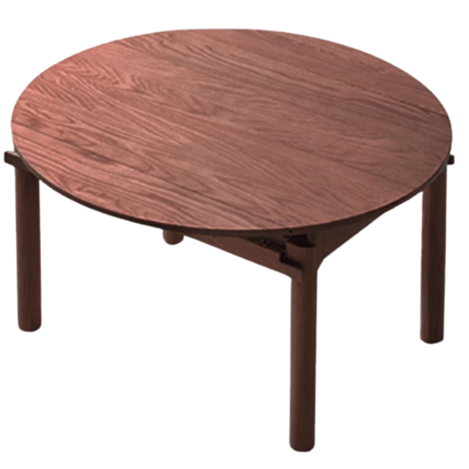 Premium Black Walnut Solid Wood Folding Round Dining Table - Handcrafted Natural Wood Table for Kitchen, Dining Room, Small Space & Outdoor Entertaining