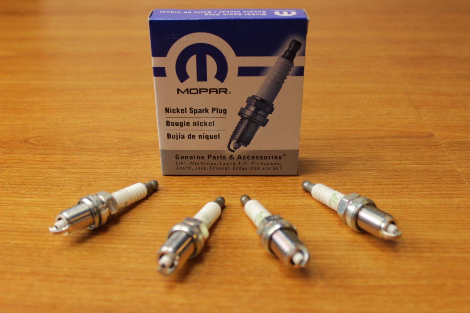 Mopar OEM Spark Plugs Set of 4 for Jeep Compass, Patriot & Dodge Journey – Improve Engine Performance & Fuel Efficiency for Off-Roading, Commuting & Daily Driving