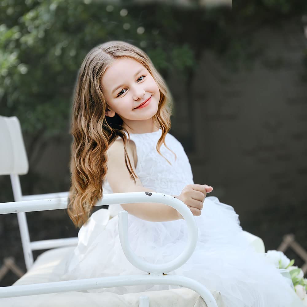 Cilucu Toddler Girls Tutu Dress - Vintage Princess Tulle Flower Girl Dress with V Back Bow for Birthday Party & Pageant | Perfect for Weddings, Photoshoots, and Special Occasions