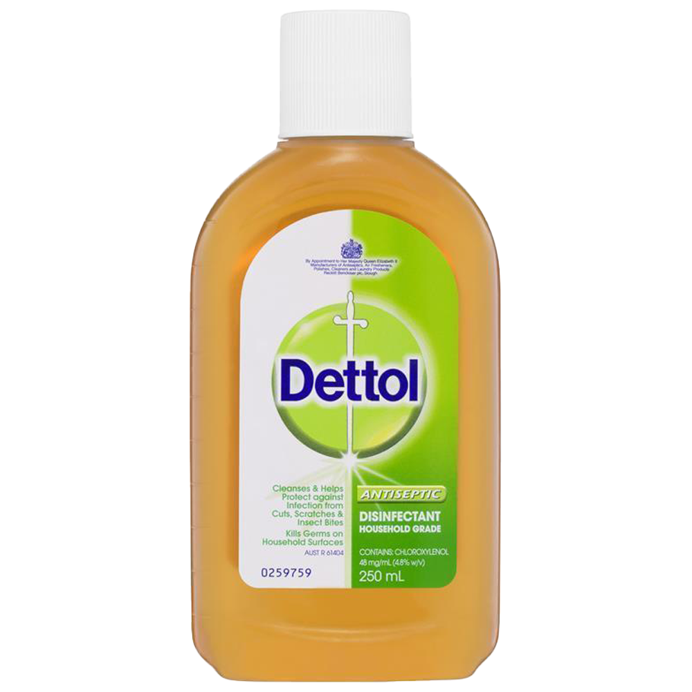 DETTOL Antiseptic Disinfectant Liquid 250ml | Kills 99.9% Germs & Bacteria | First Aid & Home Cleaning Solution | For Wounds, Surfaces & Personal Hygiene
