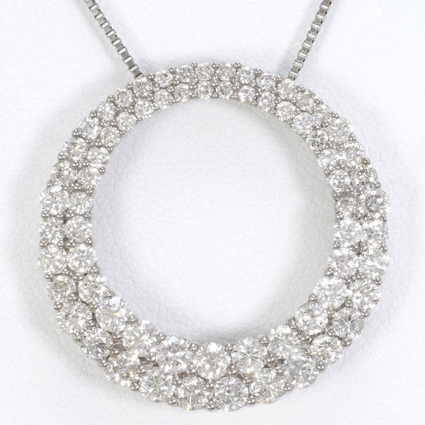 18K White Gold Diamond Necklace for Women - Elegant Pendant Jewelry Gift for Anniversary, Wedding & Special Occasions