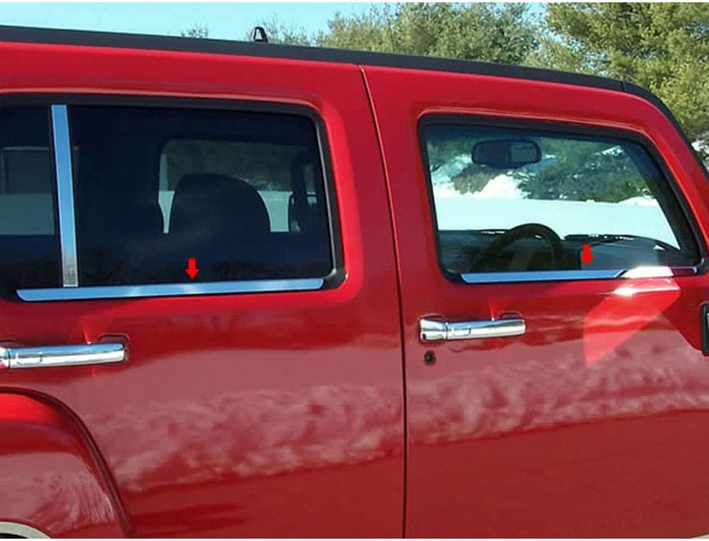 4-Piece Chrome Window Sill Trim Kit for 2006-2009 Honda H3 - Perfect for Car Customization & Interior Upgrade