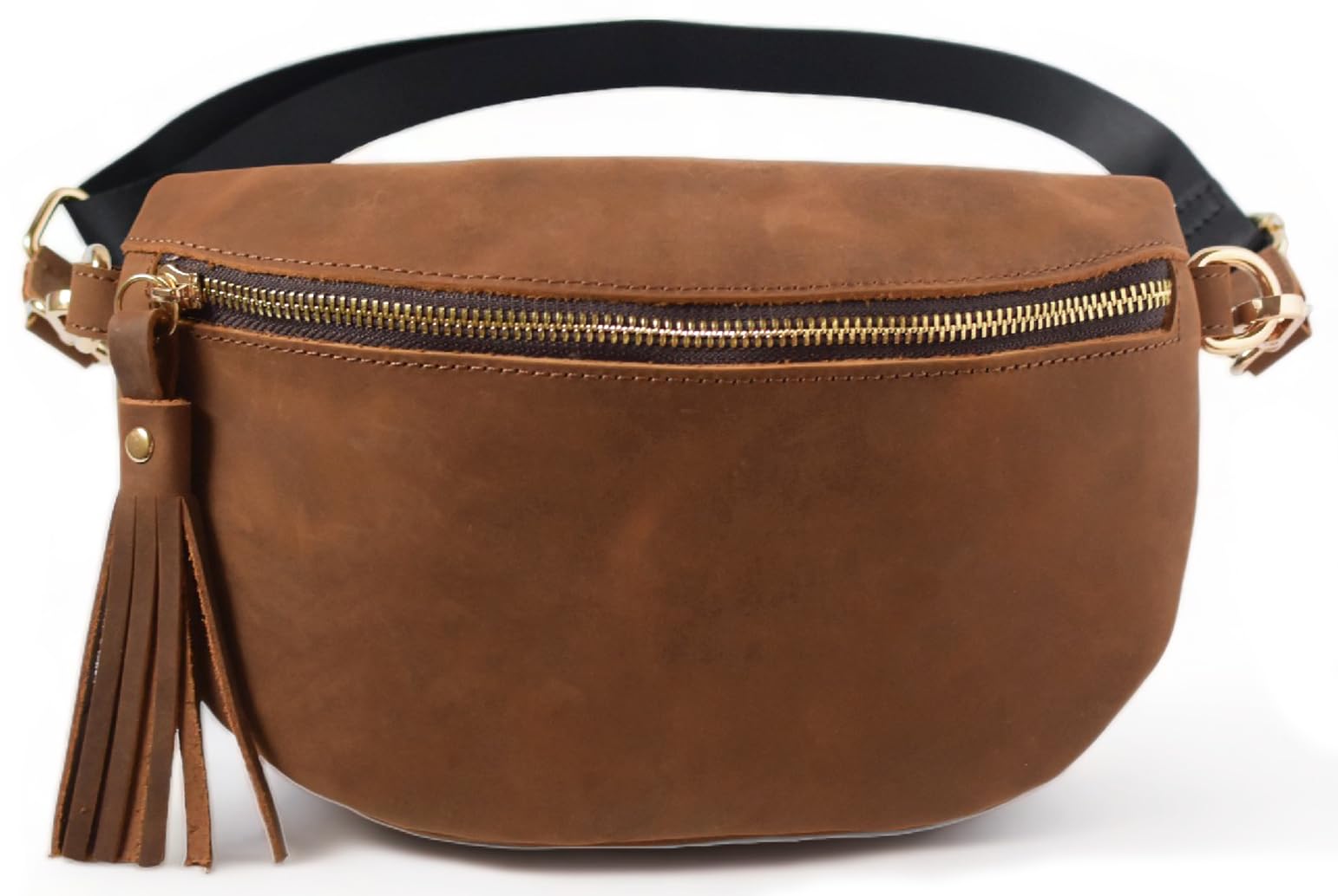 Genuine Leather Fanny Pack for Women - Crossbody Sling Purse, Shoulder Bag & Casual Chest Bum Bag in Brown | Perfect for Travel, Hiking, Shopping & Everyday Use