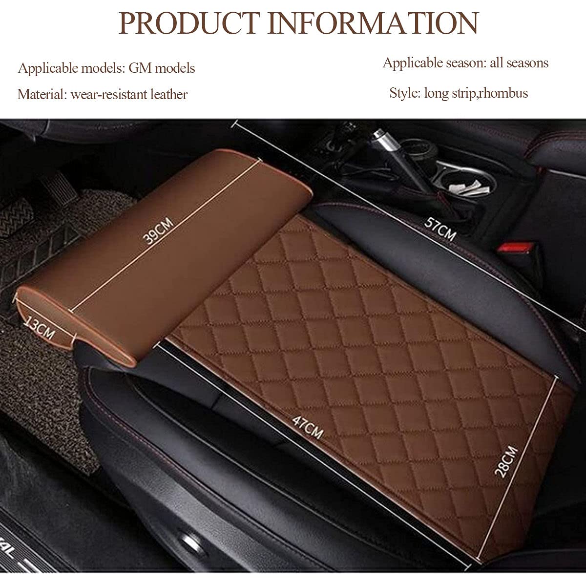 Car Seat Cushion with Comfort Leg Support Pillow - Memory Foam Car Extended Cushion for Cars, Buses, Trains & Office Chairs - Black Red Diamond Pattern (Perfect for Long Drives, Travel & Work Comfort)