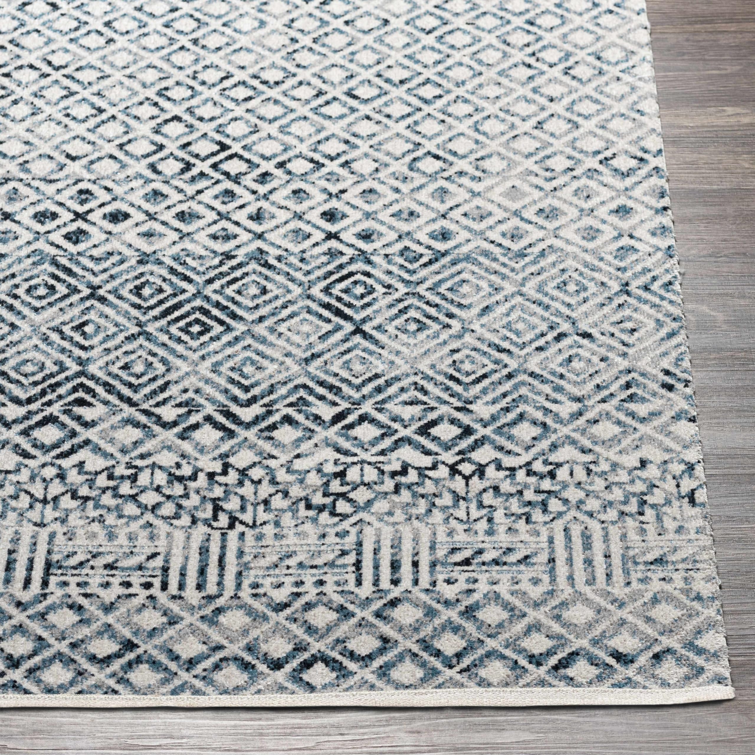 Hauteloom Askeaton Machine Washable Area Rug - Blue & Gray - 5'3