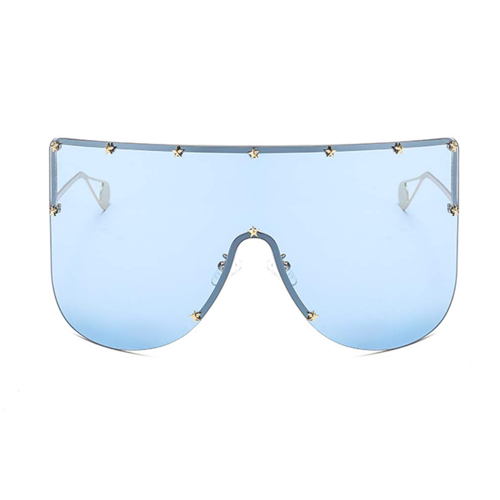 Armear Women's Oversized Shield Sunglasses with Futuristic Star Frame - UV Protection, Fashionable Face Mask for Outdoor Sports, Cycling, and Beach Activities