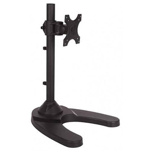 Heavy Duty Adjustable TV Desk Mount Stand for 10-27 Inch Monitors - Free Standing VESA 75x100mm Compatible up to 19.8lbs - Perfect for Home Office, Gaming Setup & Workspace Ergonomics