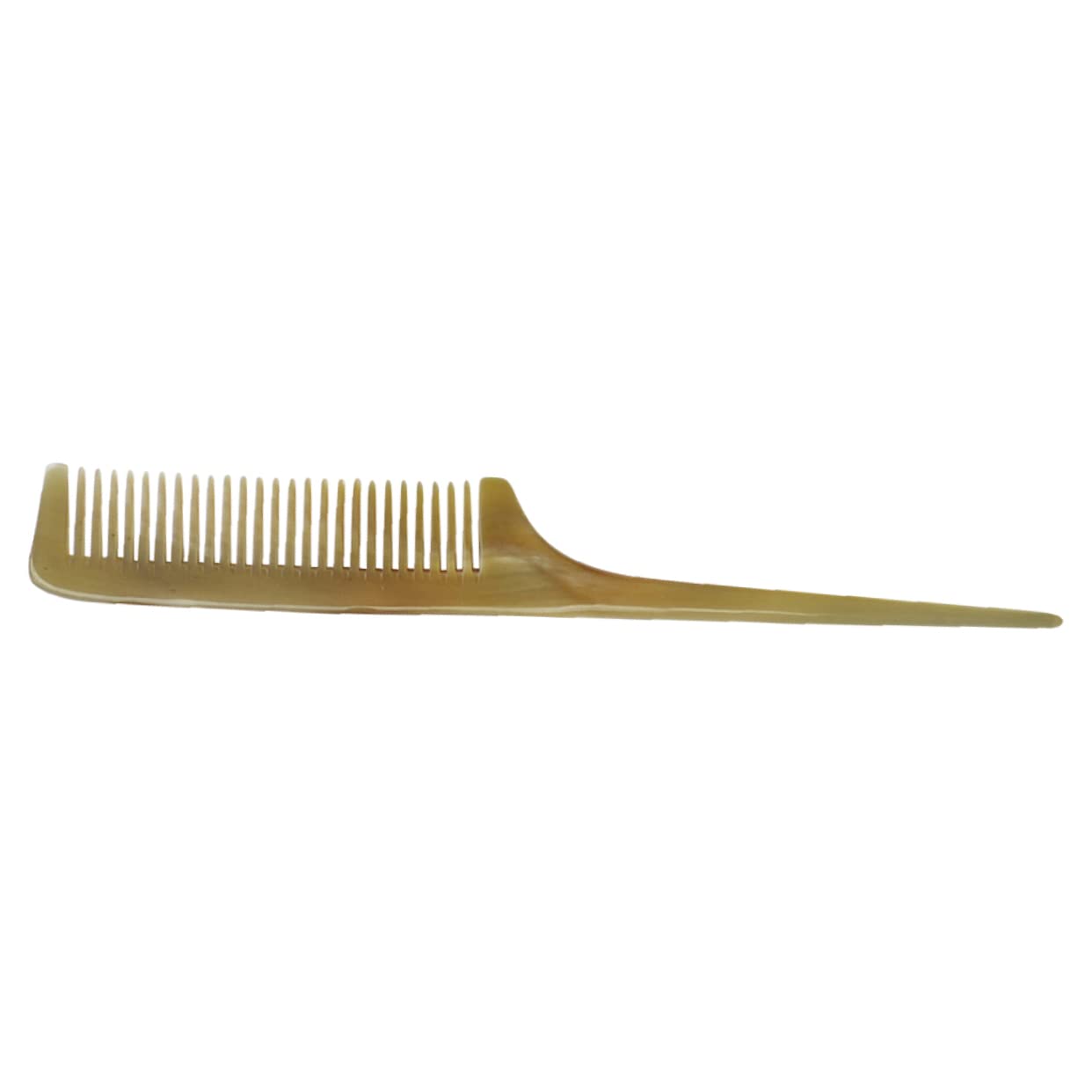 Premium Horn Hair Comb for Cutting & Styling - Pointed Tail Comb with Gentle Scalp Massage - Professional Hairdressing Tool for Salon, Home Use & DIY Haircuts