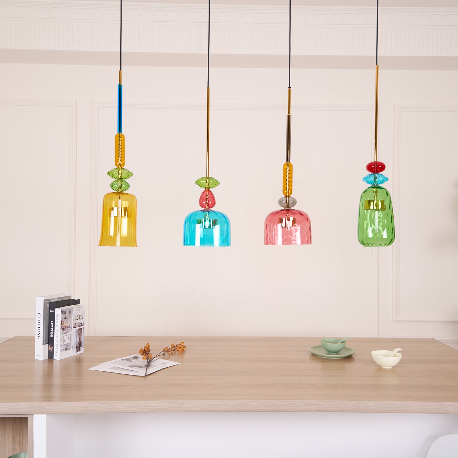 Cambell Pendant Light - Modern Hanging Ceiling Light Fixture for Kitchen Island, Dining Room & Bedroom | Dimmable LED Chandelier with Adjustable Height