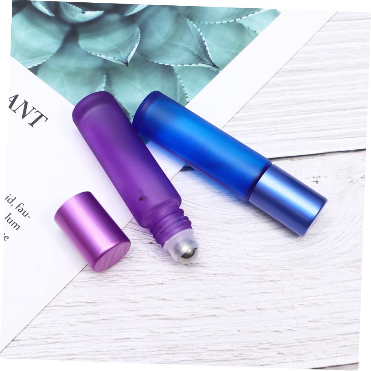 Mobestech 8-Piece Travel Bottle Set - 10ml Empty Roller Bottles with Glass Steel Beads for Toiletries & Essential Oils - Leak-Proof Compact Storage - Perfect for Air Travel, Gym, Camping & Daily Use