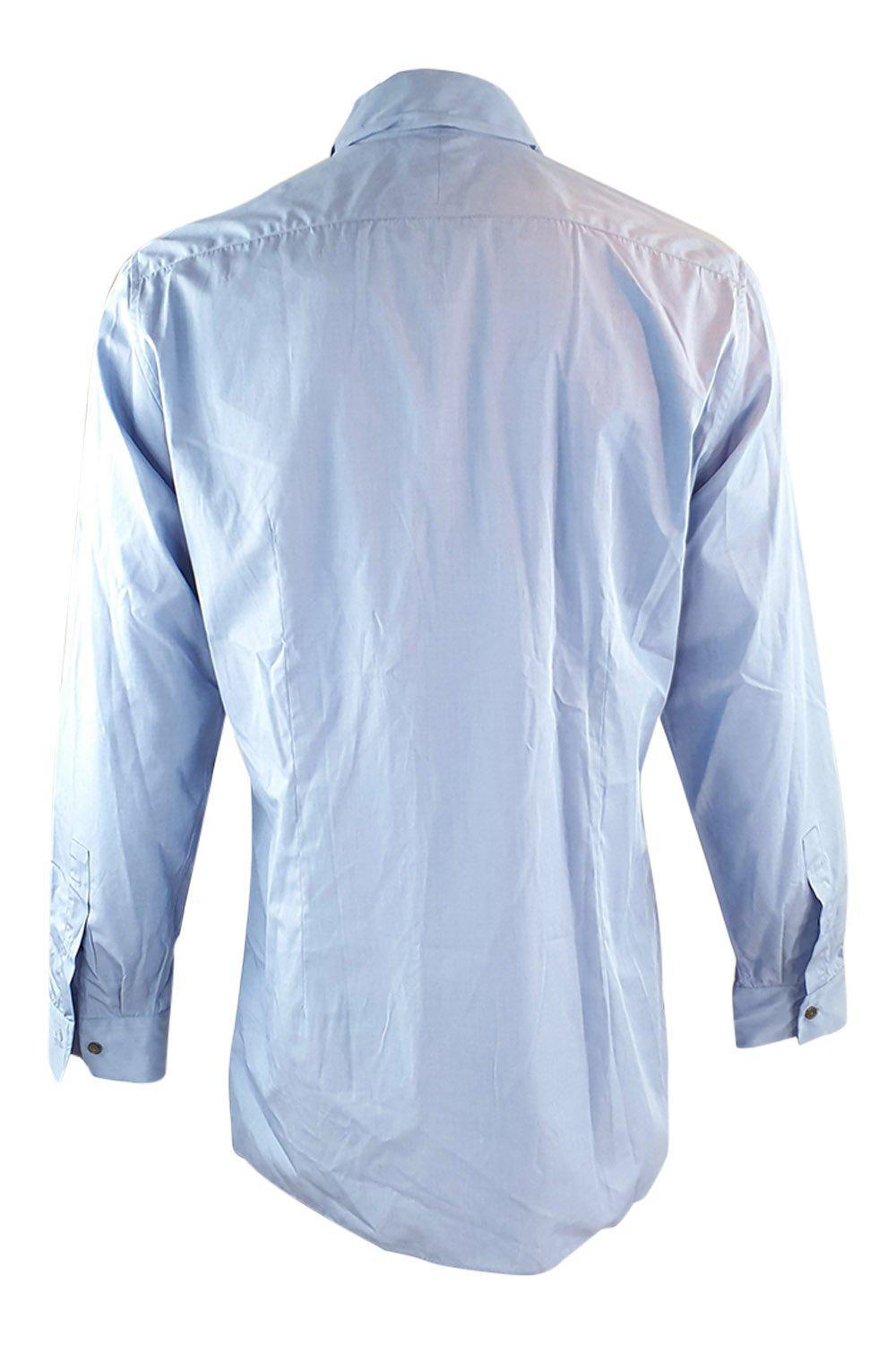 LANVIN Men's Twisted Detail 100% Cotton Casual Shirt Size 41 - Perfect for Business, Office, and Smart Casual Outfits