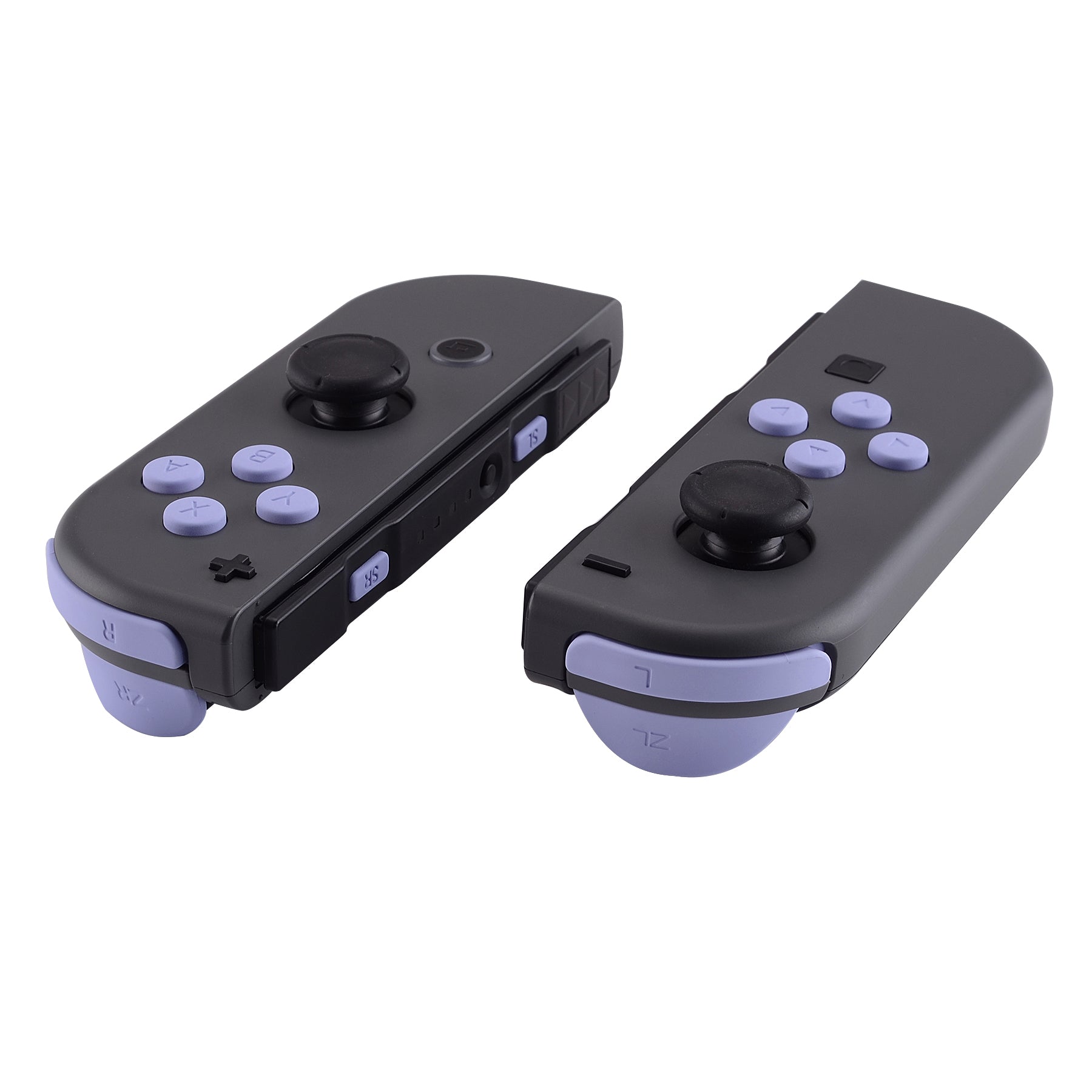 eXtremeRate Light Violet Replacement ABXY Direction Keys & Trigger Buttons Kit for Nintendo Switch JoyCon & OLED JoyCon - Includes SR SL L R ZR ZL Buttons, Springs & Tools (Shell Not Included) AJ209 - Perfect for DIY Switch Controller Repair & Customization