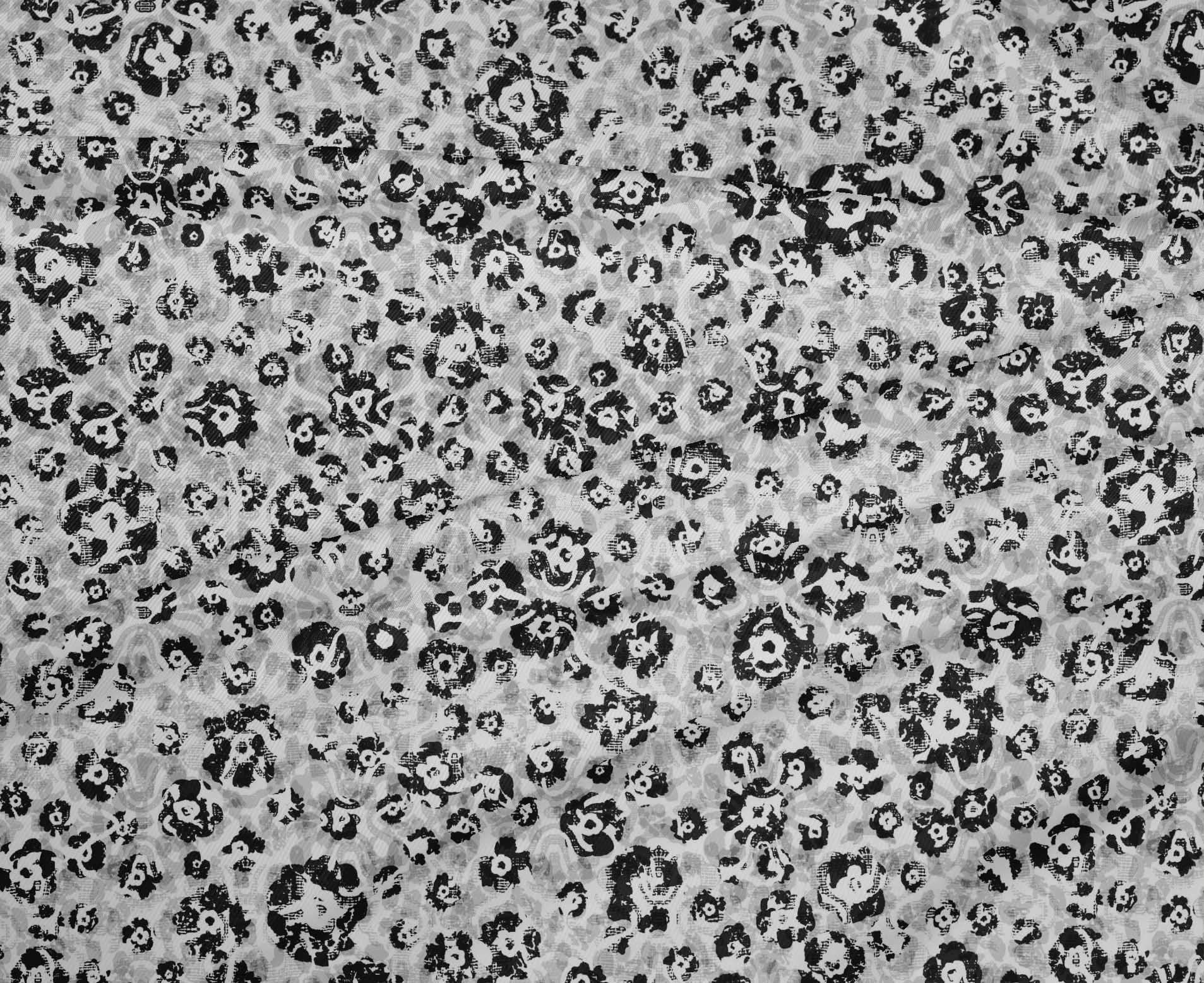 oneOone Polyester Spandex Light Gray Floral Printed Fabric - 56 Inch Wide Textured Craft Fabric for Sewing, Upholstery & DIY Projects | Perfect for Dresses, Curtains & Home Decor