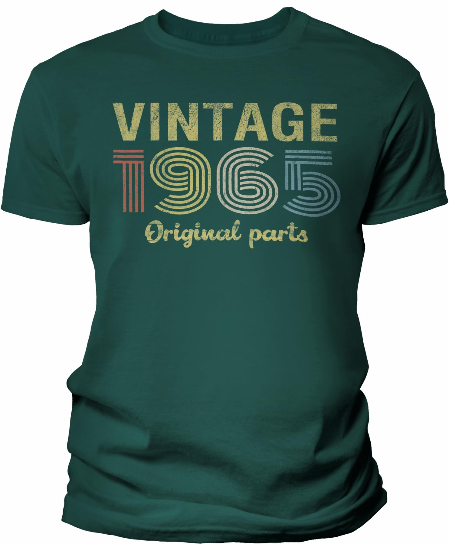 Vintage 1965 Retro Birthday T-Shirt for Men - 60th Birthday Gift with Original Parts Design - Perfect for Milestone Celebrations & Themed Parties