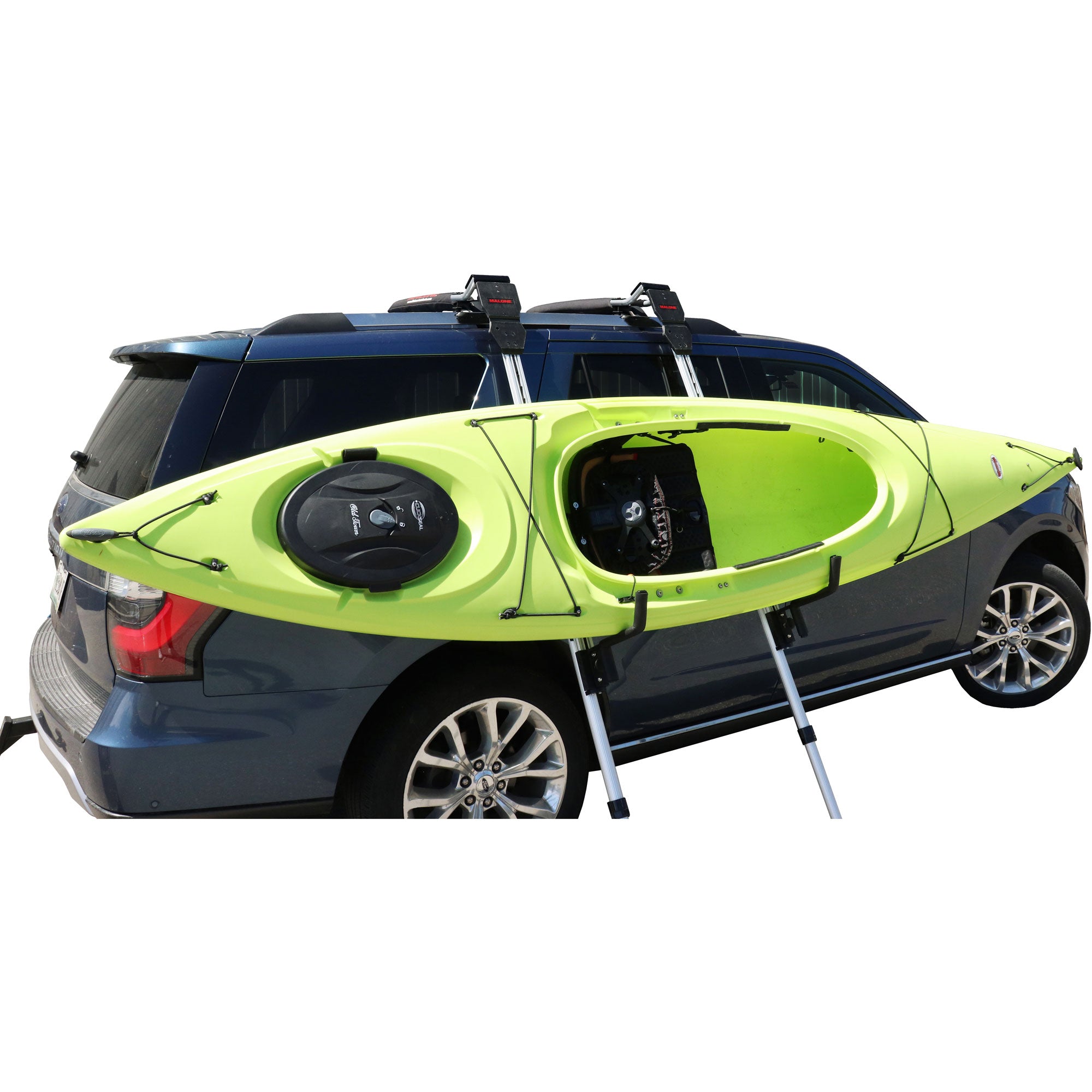 Malone Telos XL Universal Kayak Load Assistant - Heavy Duty Kayak Carrier for Cars, SUVs & Trucks - Easy to Install Roof Rack System for Secure Transport - Perfect for Fishing, Camping & Outdoor Adventures