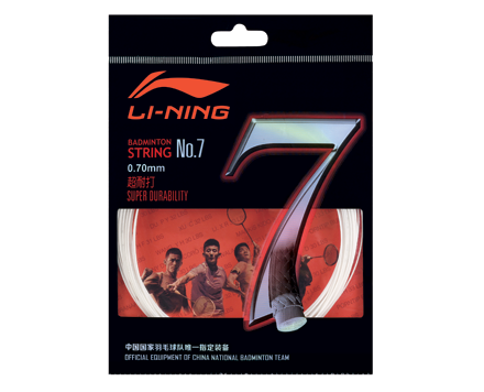 Li Ning BADMINTON STRING NO. 7 AXJJ014 - Professional Single Roll for Badminton Rackets - Perfect for Tournament Play & Training Sessions